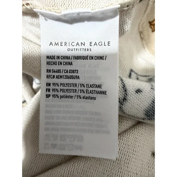 American Eagle Peanuts Fall Pumpkin Snoopy Plush Pajama Set Women's Size Large - Picture 15 of 16